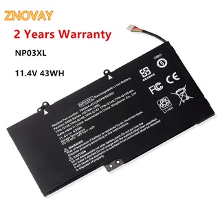 ZNOVAY 11.4V 43WH HP NP03XL Notebook Battery for HP Pavilion X360 13-a010dx 13-b116t HP Envy X360 15-u010dx 15-u111dx