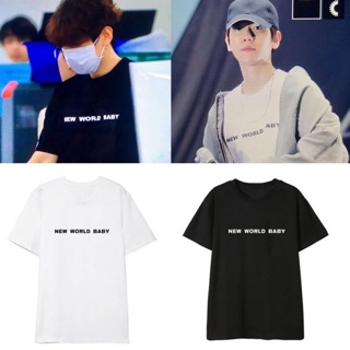 ถูกสุดๆKpop Exo Baekhyun เสื้อยืด Kpop.รหัสเต็ม