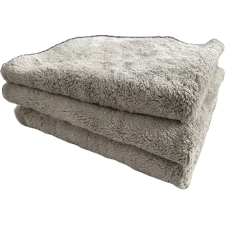 ผ้าขนแกะเช็ดรถไร้ขอบ ผ้าเช็ดรถ ผ้าไมโครไฟเบอร์ เกรดพรีเมียม หนานุ่ม 550gsm 40X40cm. Coral Fleece Towel Super Dry