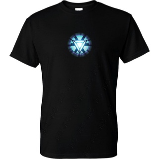 เสื้อยืดโอเวอร์ไซส์เสื้อยืดแขนสั้นลําลอง ผ้าฝ้ายแท้ พิมพ์ลาย Arc Reactor แฟชั่นสําหรับผู้ชายS-4XL