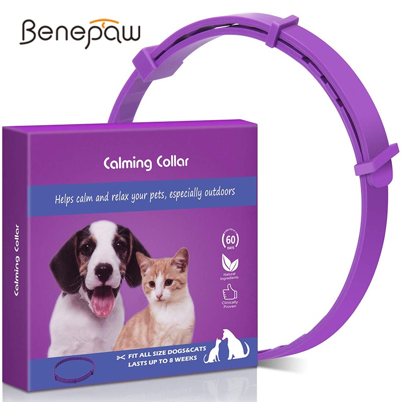 Benepaw ปลอกคอฟีโรโมนธรรมชาติ ปรับความวิตกกังวลได้ ปลอดภัย ติดทนนาน สําหรับสัตว์เลี้ยง สุนัข แมว