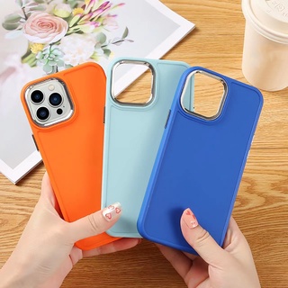 For Iphone11 Plating Lens Protector TPU เคส สำหรับ for Iphone 14 11 12 13 14 Pro Max 7 8 Plus SE 2020 X XS Max กันกระแทก