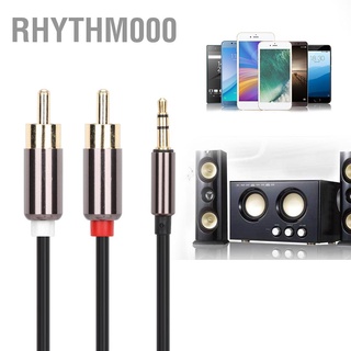 [คลังสินค้าใส] Rhythm000 1m High Quality 3.5mm Male to 2 RCA Audio Adapter Cable Y Splitter Aux Cord Line