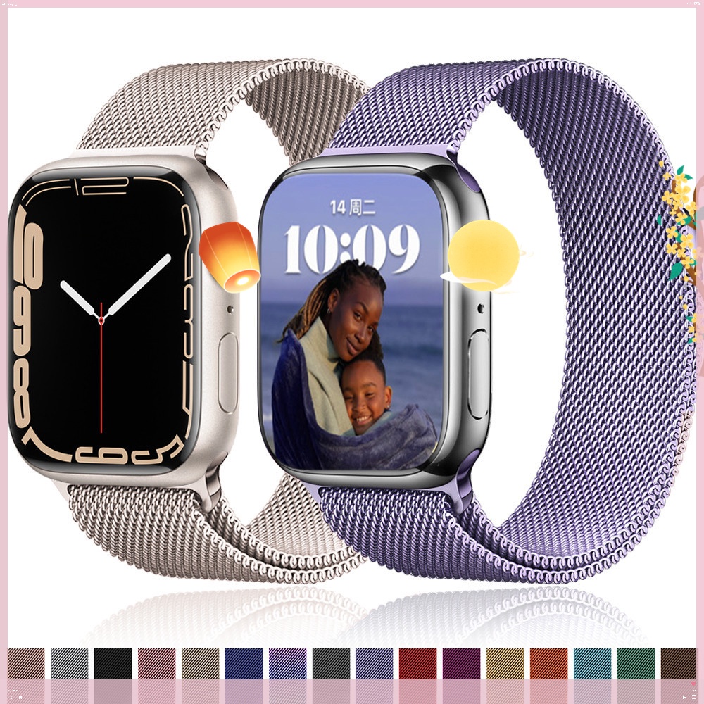 ใหม่! สายนาฬิกาข้อมือเหล็ก ขนาด 44 มม. 40 มม. 42 มม. 38 มม. 41 มม. 45 มม. สําหรับ Apple Watch Band