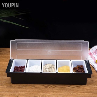 [คลังสินค้าใส]Youpin กล่องใส่เครื่องปรุง พร้อมฝาปิด อุปกรณ์เสริม สําหรับร้านชานม ผลไม้