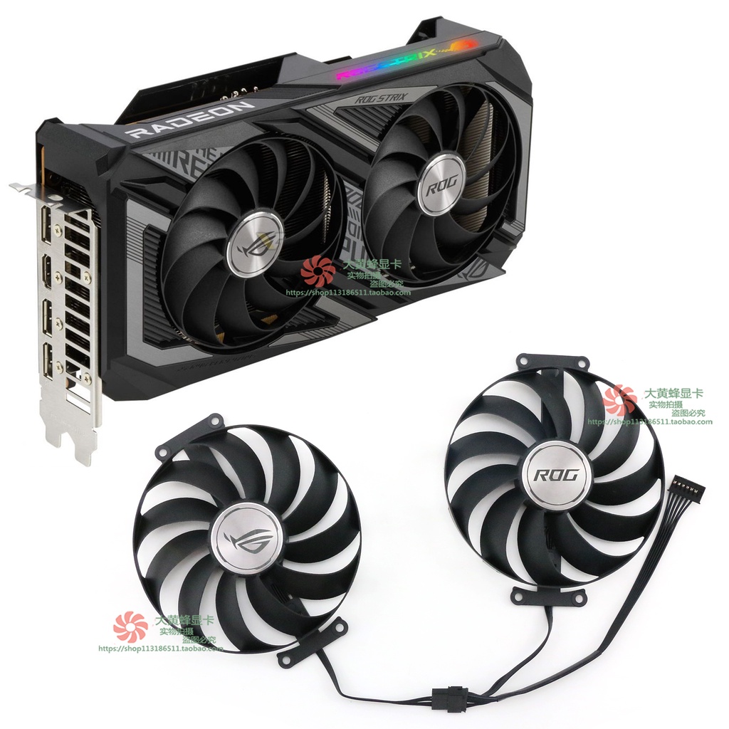 หม้อน้ํากราฟิกการ์ด ASUS ASUS RX 6600XT 8GB ROG STRIX OC Raptor กราฟิกการ์ดพัดลมระบายความร้อน T12921