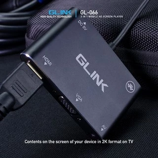 GLINK GL066 3 in 1 Mobile HD Screen Player to HDTV VGA Adapter อุปกรณ์ฉายภาพ ใช้ได้กับมือถือทุกรุ่น