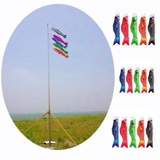 BERSY Windsock 40/70/100 ซม.Yard Decor กลางแจ้งสไตล์ญี่ปุ่นปลาคาร์พธง