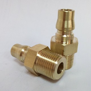 ข้อต่อลม ข้อต่อสวมเร็วทองเหลือง คอปเปอร์ลม คอปเปอร์ทองเหลือง Brass Quick Coupler PM