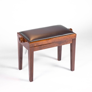 เก้าอี้เปียโน Discacciati adjustable piano bench 105SM 2251 - Walnut polished with leather seat