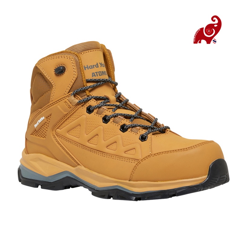 รองเท้าเซฟตี้ HARD YAKKA Y60334 Atomic 7-Inch Hybrid Size-Zip Safety Boot Wheat