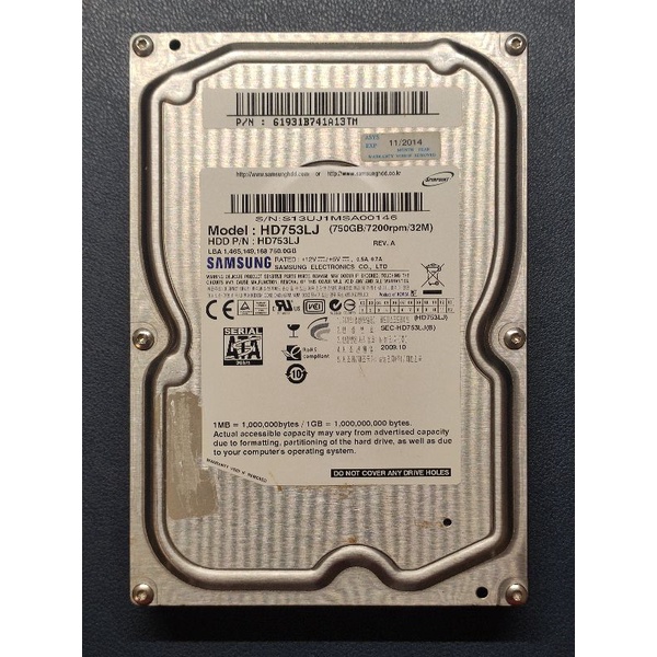 Samsung HDD 750GB มือสองสภาพดี