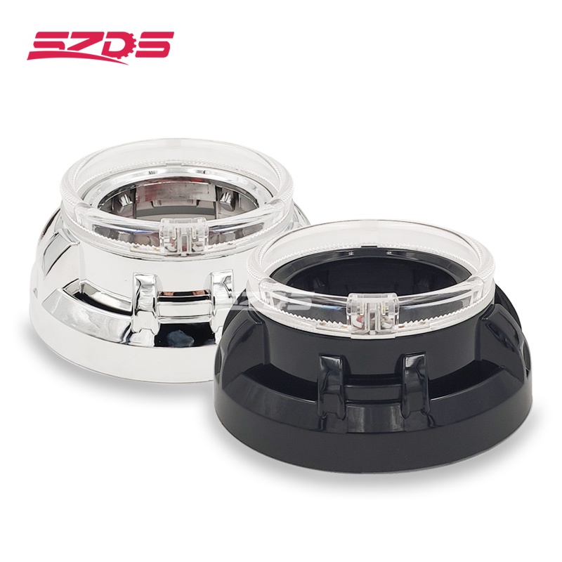 Car Styling 3.0Inch LED Running Lights Angel Eyes Bixenon projector lens Silver Black shroud for koi