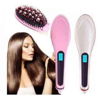 Beautiful Star 906A สีชมพู หวีรีดตรงไฟฟ้า แปรงหวีไฟฟ้าผมตรง Fast Hair Straightener  หวีกล่องดำ