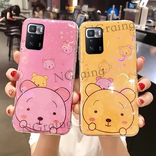 เคส Xiaomi POCO X3 GT Cute Cartoon Bear Silicone Colorful Back Cover Xiomi POCO X3 GT casing 2021