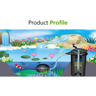 ถังกรองนอก พร้อมยูวี มีระบบทำความสะอาดไม่ต้องเปิดฝา backwash Boyu Gardening Bio External Filter EFU-15000A EFU-10000A UV