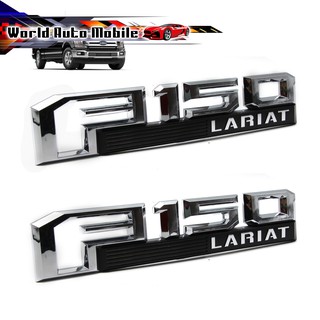 โลโก้ Logo Emblem "F-150 LARIAT" LH RH สี Chrome All Model All Model 2, 4 ประตู ปี