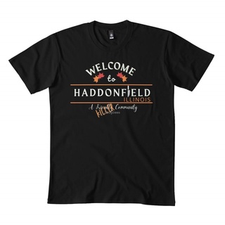 เสื้อยืด พิมพ์ลาย Welcome to Haddonfield Halloween Horror Classic DMN411 สีดํา