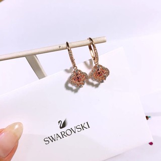 ต่างหู Swarovski แท้ 四叶草粉耳环