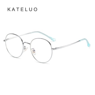 [พร้อมกล่อง] Kateluo 2802 แว่นตาเล่นเกม คอมพิวเตอร์ กันแสงสีฟ้า กรอบกลม สไตล์เรโทร แฟชั่นสําหรับผู้ชาย ผู้หญิง