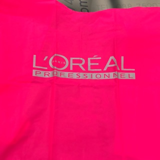 ผ้าคลุมซอย  ผ้าคลุมรองตัด  ชุดคลุมซอย สีชมพู ลอรีอัล  LOREAL