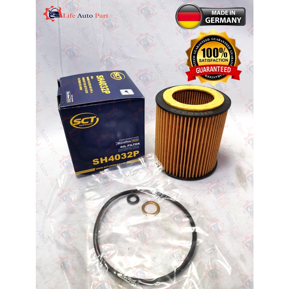 SCT GERMANY BMW X1 X3 X5 Z4 E81 F20 E90 F30 E60 F10 กรองน้ํามัน SH4032P 11427566327