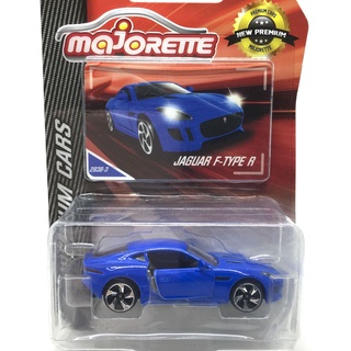 Majorette Jaguar F Type - New Premium 2019 Package - Blue Color /Wheels 5LTS /scale 1/59 (3 inches) Package with Card