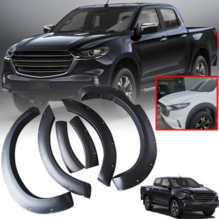 คิ้วล้อ โป่งล้อ ขนาด 6 นิ้ว รุ่น มาสด้า MAZDA BT-50 BT50 ปี 2020 - 2021 สีดำด้าน 6 ชิ้น