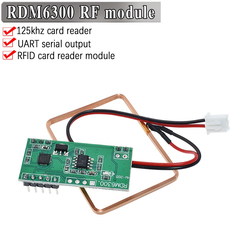 UART 125Khz EM4100 RFID Card Key ID Reader โมดูล RDM6300 (RDM630) สําหรับ Arduino 125Khz RFID Reader