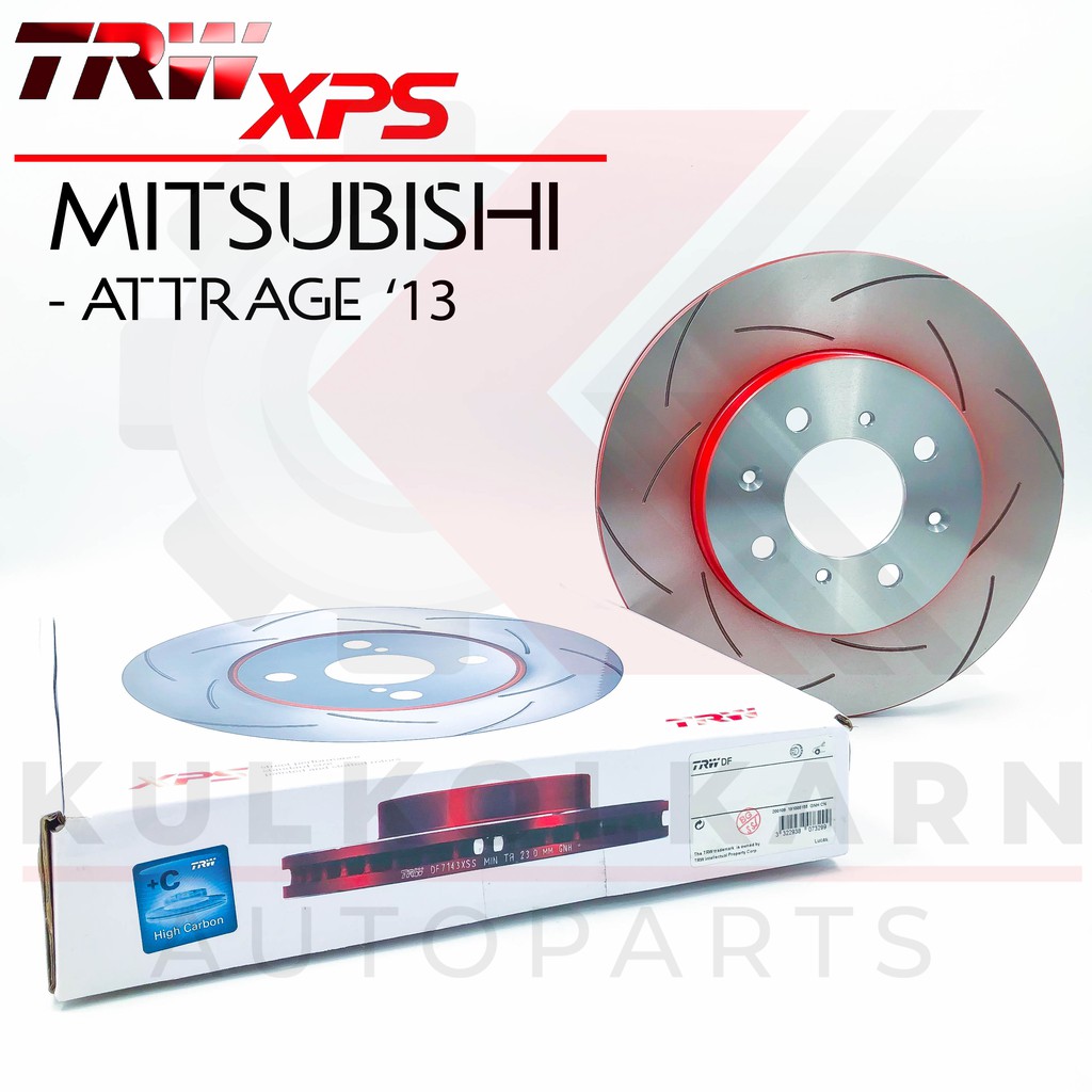 TRW จานเบรคหน้า รุ่น XPS MITSUBISHI ATTRAGE '13 (ใส่แทนของเดิมได้ทันที) (DF8100XSS)