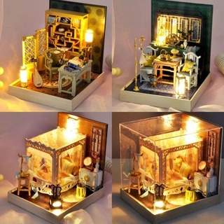 [พร้อมส่ง] บ้านตุ๊กตาdiy handmade doll house