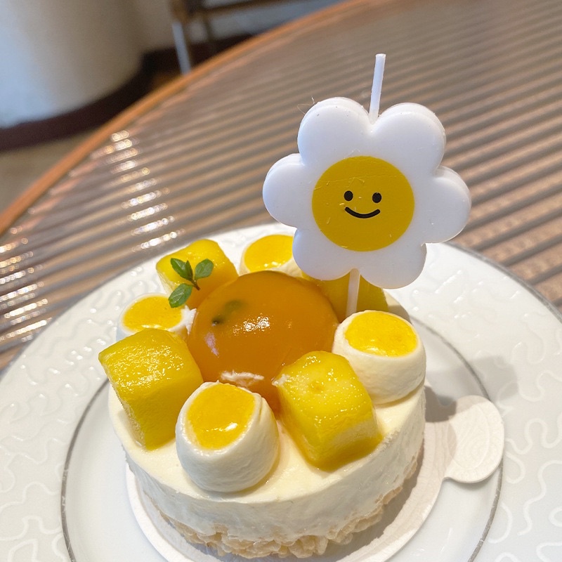 เทียนวันเกิด เทียนดอกเดซี่ ขนาดใหญ่ น่ารักเกาหลี (พร้อมส่งจากไทย)