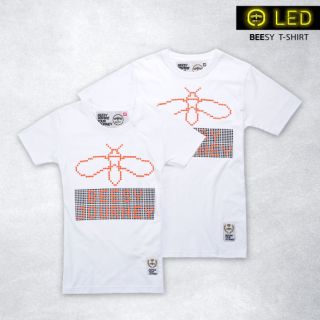 Beesy เสื้อยืด รุ่น LED สีขาว