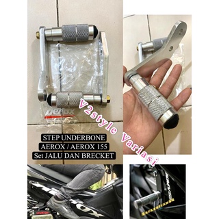 Underbone AEROX 155 + JALU BRECKET CHROME STEP Rear YAMAHA AEROX 155 OLD Colors SILVER FOOT SILVER Package 155 SILVER FOOT Colors SILVER Pile Tax AEROX 155 Decoration FOOT Colors SILVER SILVER FOOT SILVER FOOT SILVER FOOT SILVER Package For YAMAHA AEROX 1