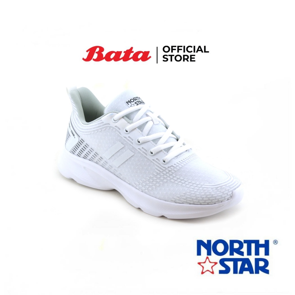 Bata บาจา ยี่ห้อ North Star รองเท้าผ้าใบสนีคเกอร์แบบผูกเชือก รองรับน้ำหนักเท้าได้ดี สำหรับผู้ชาย รุ่น Sapiens สีขาว 8801004
