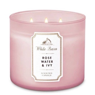 Bath &amp; Body Works Aromatherapy Scented Candle Rose Water &amp; Ivy 411g. เทียนหอม ของแท้