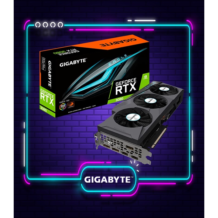 Gigabyte การ์ดจอ GF RTX3080 EAGLE 12G (GV-N3080EAGLE-12GD)