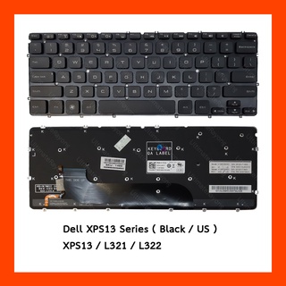 Keyboard Dell XPS13 Black US แป้นอังกฤษ ฟรีสติกเกอร์ ไทย-อังกฤษ