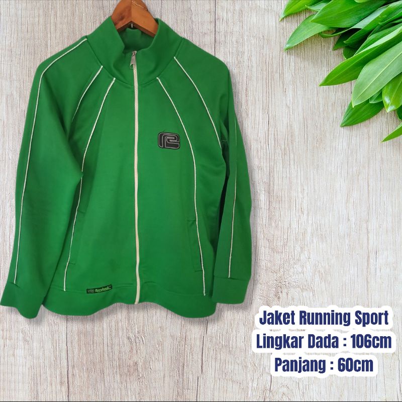 Hijau Preloved Original Revival เสื้อแจ็กเก็ตวิ่งจ๊อกกิ้ง สีเขียว สําหรับผู้ชาย ผู้หญิง เหมาะกับการวิ่งจ๊อกกิ้ง เล่นกีฬา