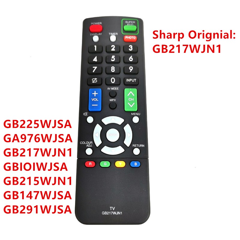 SHARP GB217WJN1oringinal สมาร์ททีวีรีโมทคอนโทรล LED LCD TV RM-L1238 สําหรับ GB225WJSA GA976WJSA GB217WJN1 GA291IWJSA GB215WJN1 GB147SA GB