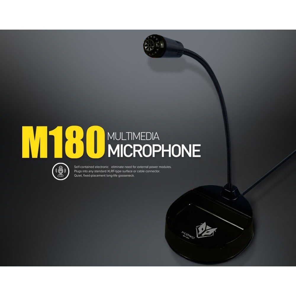 Mic NUBWO รุ่น M180 ไมค์โครโฟน คอมพิวเตอร์ ตั้งโต๊ะ Microphone ไมค์ คอม M180 สินค้าในไทย จัดส่งรวดเร็ว