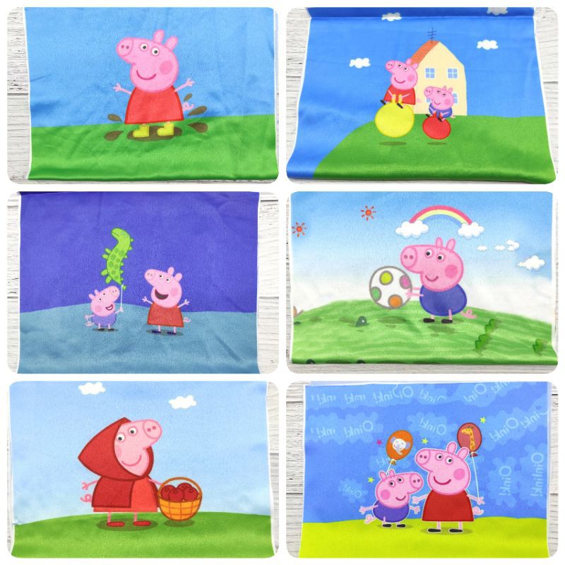 ผ้าชิ้นทำแมส ลายน่ารัก เนื้อคอตตอนโพลี ใครๆก็รักหมู  ผ้าสำหรับทำงาน DIY