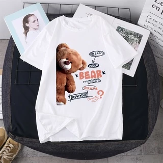 BK-496-SHORT เสื้อยืดแขนสั้นพร้อมส่ง 7สี ลายการ์ตูน ขายดีตามเทรนต์ ลายน่ารัก สีสันสดใส่น่ารัก ใส่ได้ทั้งหญิงและชาย