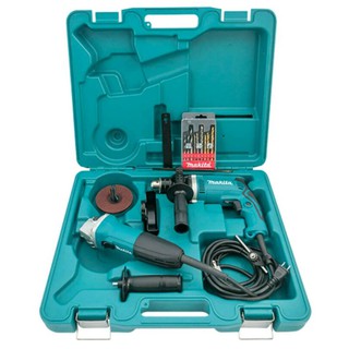 MAKITA  รุ่น DK-1151 ชุดเครื่องมือ ชุดสว่าน5/8"+ เจียรมือ4" พร้อมอุปกรณ์   HP1630+GA4030