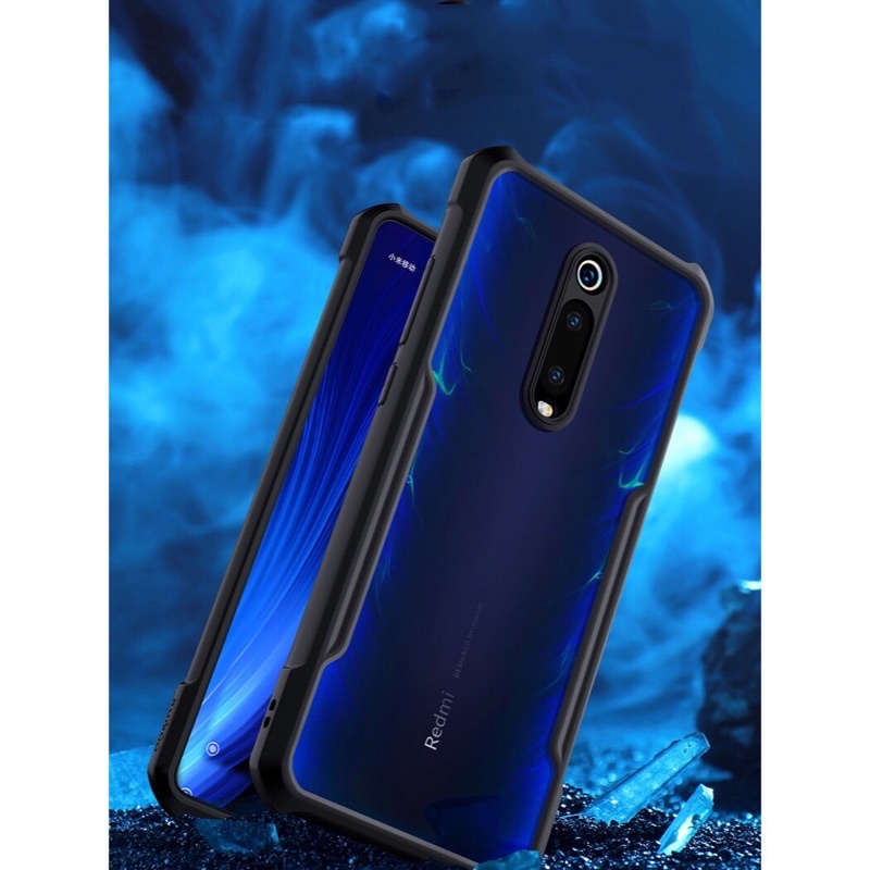 (( พร้อมส่ง)) เคสXUNDDแท้ % Redmi Mi9T/9Tpro/k20/k20proRedmi K40 GamingRedmi13C/C65เคสแบบกันกระแทกหลังใส ขอบข้างนิ่มสีดำ