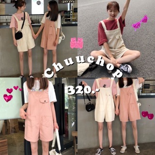 【 Hot】พร้อมส่งQueenie korean pant ชุดเอี๊ยมสายเดี่ยว มี2สี