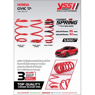 สปริงโหลด Yss ตรงรุ่น Honda Civic Fc