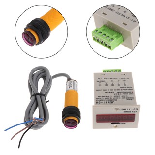 ❤❤it LED Display 1-999999 Counter Adjustable NPN Photoelectric Sensor Switch