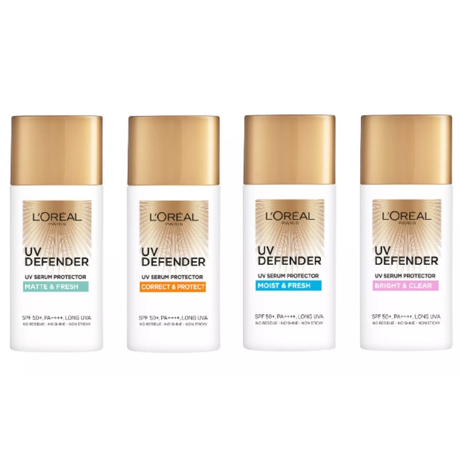 50 มล.หลอดใหญ่ Loreal Defender (ล็อตใหม่) ลอรีอัล ปารีส ครีมกันแดด คุมมัน ยูวี ดีเฟนเดอร์ SPF50 PA+++ เซรั่ม L'OREAL