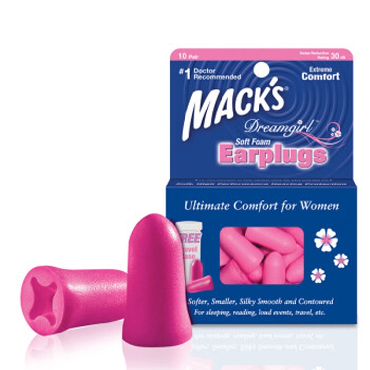 ปลั๊กอุดหู โฟมอุดหู  EAR PLUG mack's  5 คู่ 【มี 2 สีให้เลือก】กันเสียงดังได้ถึง 32 เดซิเบล ปลั๊กอุดหูกันเสียง